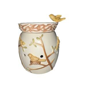 Scentsy Natures Haven Full Size Yellow Birds Nest Trees Wax Warmer RETIRED WORKS